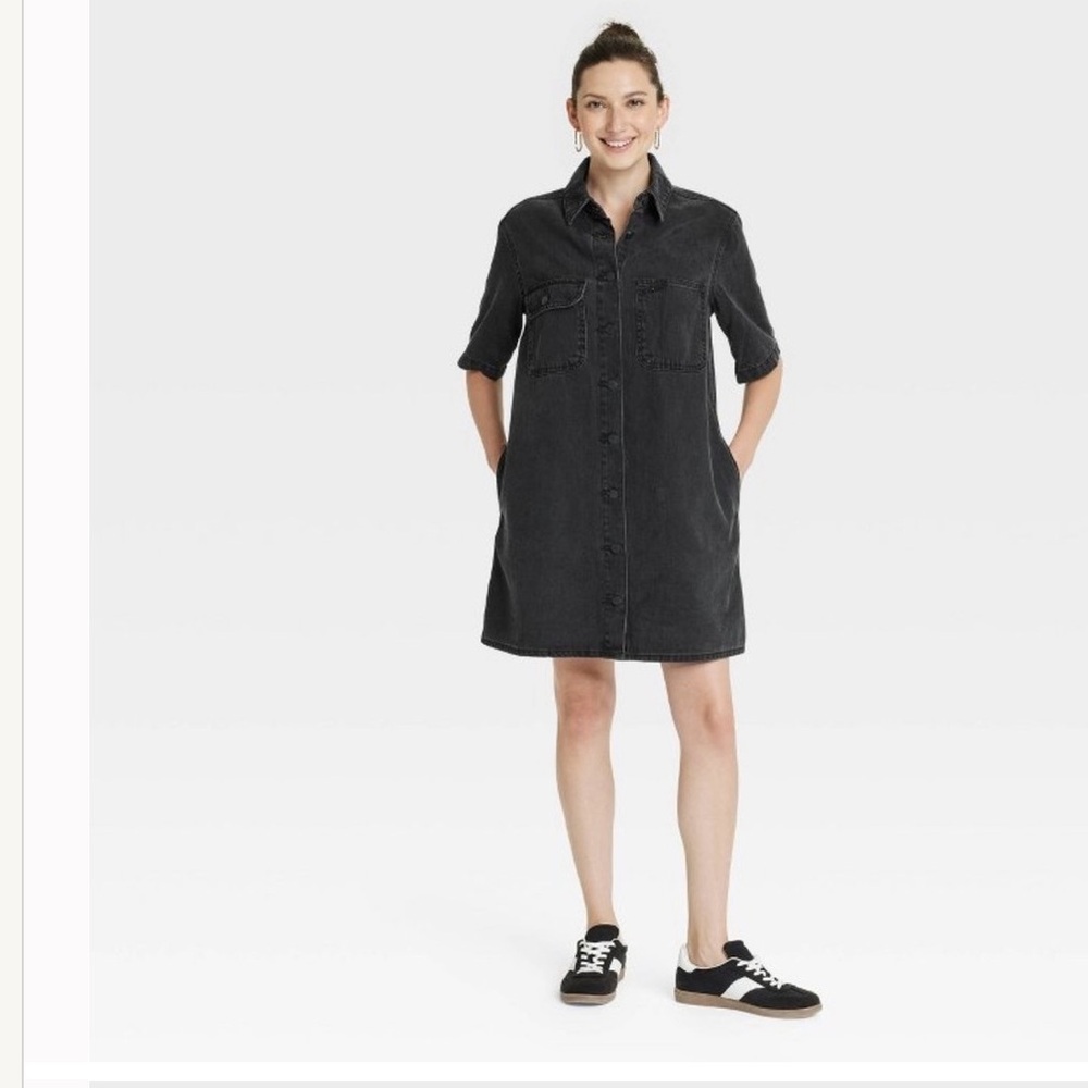 Universal Thread Black Denim Mini Dress